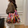 Niche design large-capacity underarm shoulder bag female personality Indian style fringed commuter messenger bag