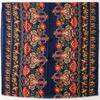 Schal Retro Ethno Stil Schal Fischgrätmuster Marineblau Blume Seidenschal Dickes Tuch Damen