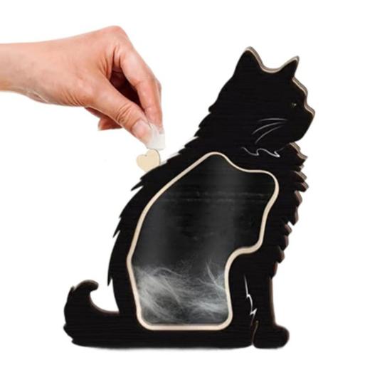 Cat Hair Keepsake Box Wooden Dog Hair Storage Box Pet