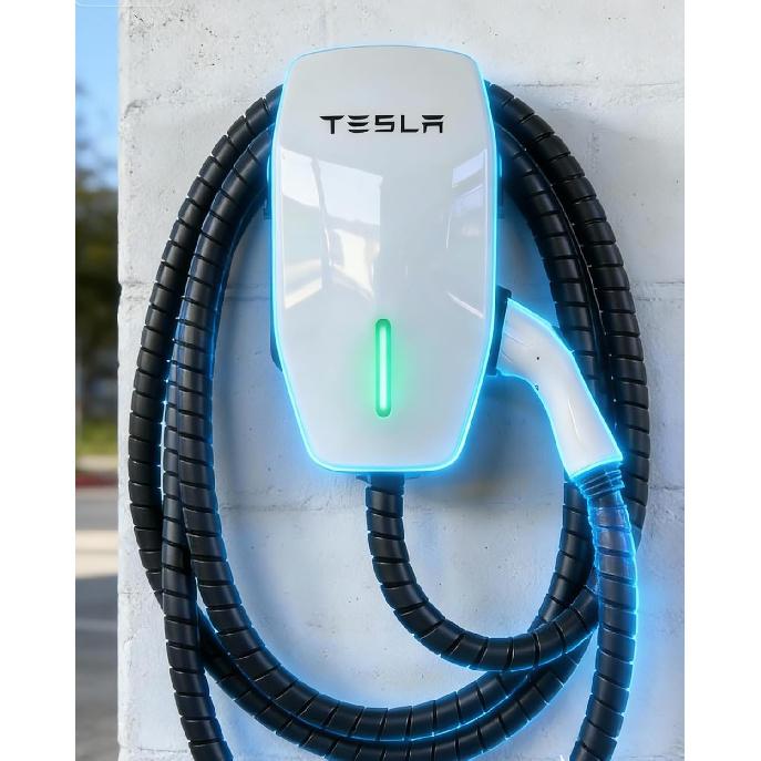 Protezione Cavo Caricabatterie EV 26FT, 7/8 pollici Copricavi Flessibili per Cavo di Ricarica Auto Proteggi Cavi - Durevole e Resistente all'Usura, Previene il Morso degli Animali Domestici, Porta