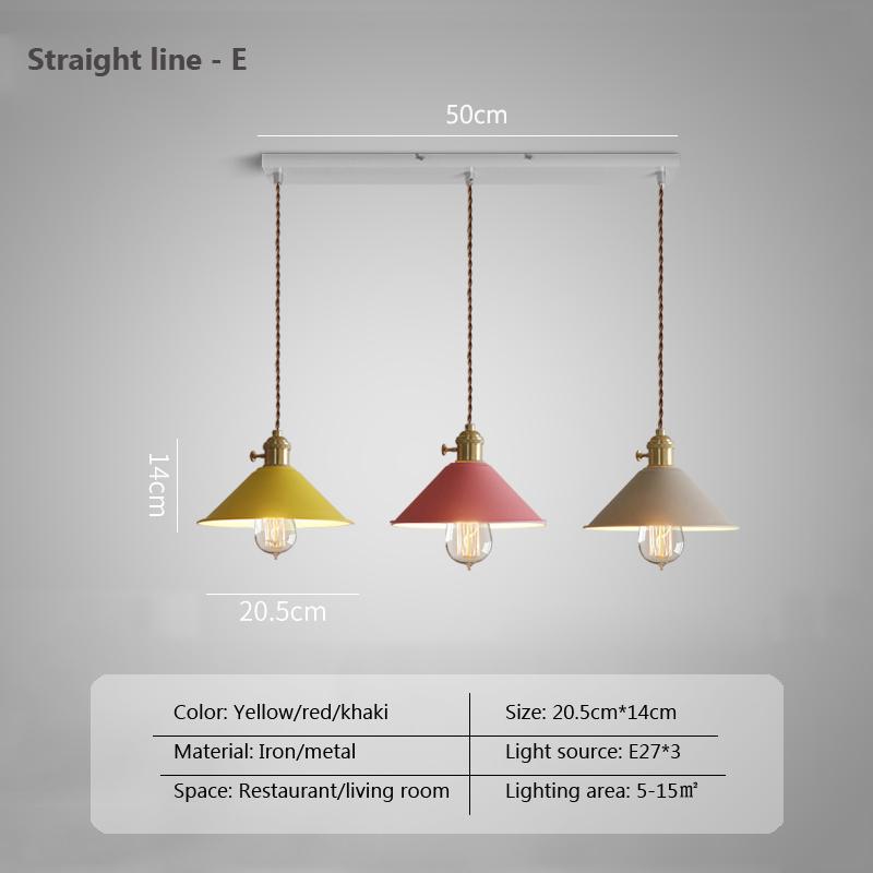 Macaron E27 Industrial Vintage Chandeliers Hanging Lights Ceiling Metal Pendant Lamps For Home Kitchen Restaurant Bar Decor