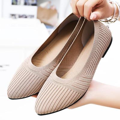 Scarpe basse da donna per la primavera - Colore unito, Versatili, Comode Ballerine francesi a bocca bassa