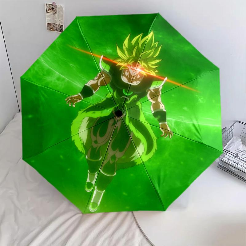Dragon Ball Figures pattern, automatic folding umbrella, portable and foldable design, 8 ribs, a Christmas or birthday gift.