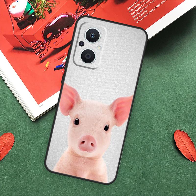 cute pig Case For OPPO Reno 7 8 Lite 8T 10 11 12 13 Pro 12F 13F 14F OPPO Find X8 X6 X5 X9 Pro Cover