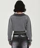 Nigaennikol Classic Color Block Collar Knit_Charcoal