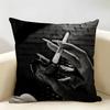 Black White Fashion Ins Sexy Cushion Cover Natural Linen Organic Fabric DoubleSided Printing Room Sofa Decor Pillow Case