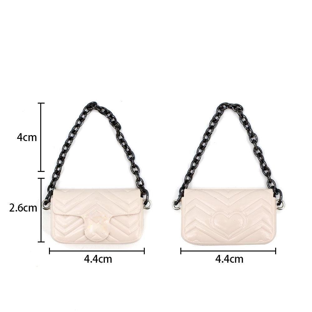 10 Styles Doll Purse Handbag Fashion Lady Leather Bag Dollhouse Chain Handbag for 1/6 Doll