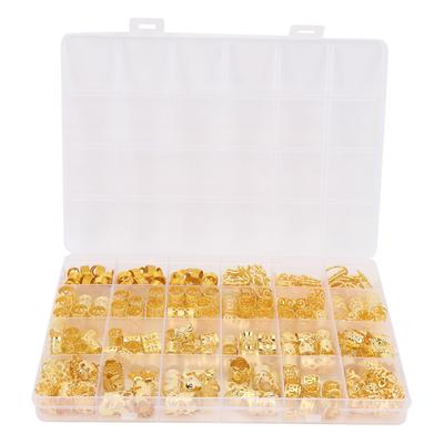 260 Stück Haar Dreadlocks Ringe Haarflechtclips Legierung Geflochtenes Haar Accessoire Set für Hochzeiten