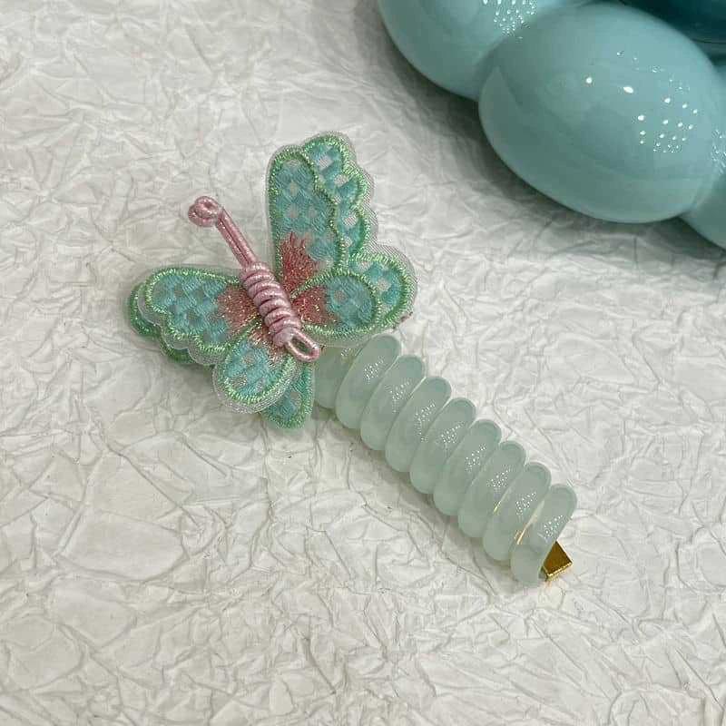 Elastische Telefondraht-Haargummis für Damen und Mädchen, einfarbige Haarbänder, Spiralspule, Gummiband, Pferdeschwanz, Kopfseil, Haar-Accessoires