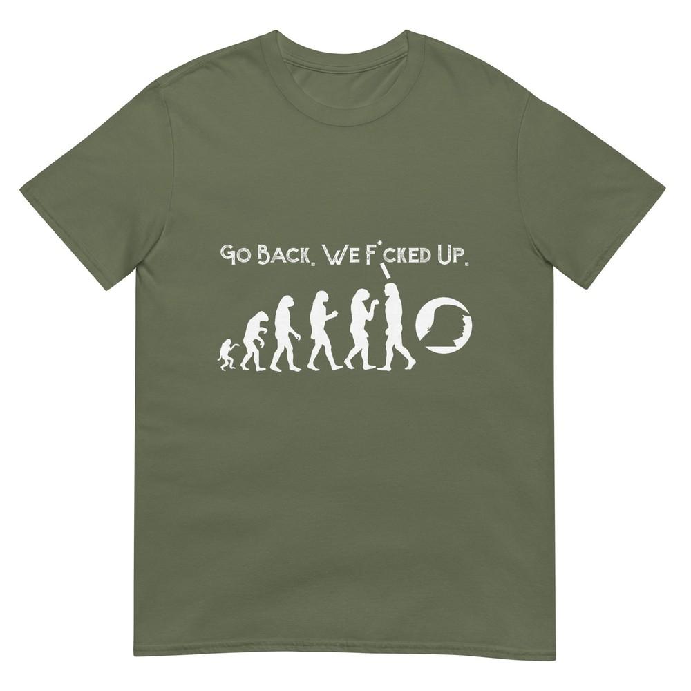Funny Anti Trump TShirt Go Back Trump Evolution Tee TShirt