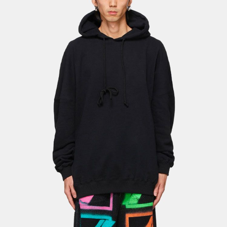 WE11DONE Oversized Logo Hoodie Unisex Hoodies Black WD-SS5-19-115-U-BK