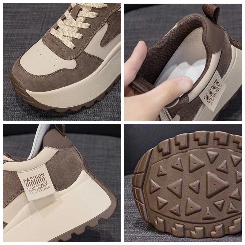 Fujin 8cm Air Mesh Genuine Leather Breathable Loafer Platform Summer Hollow Women Chunky Sneaker Sandals Vulcanize Comfy Shoes