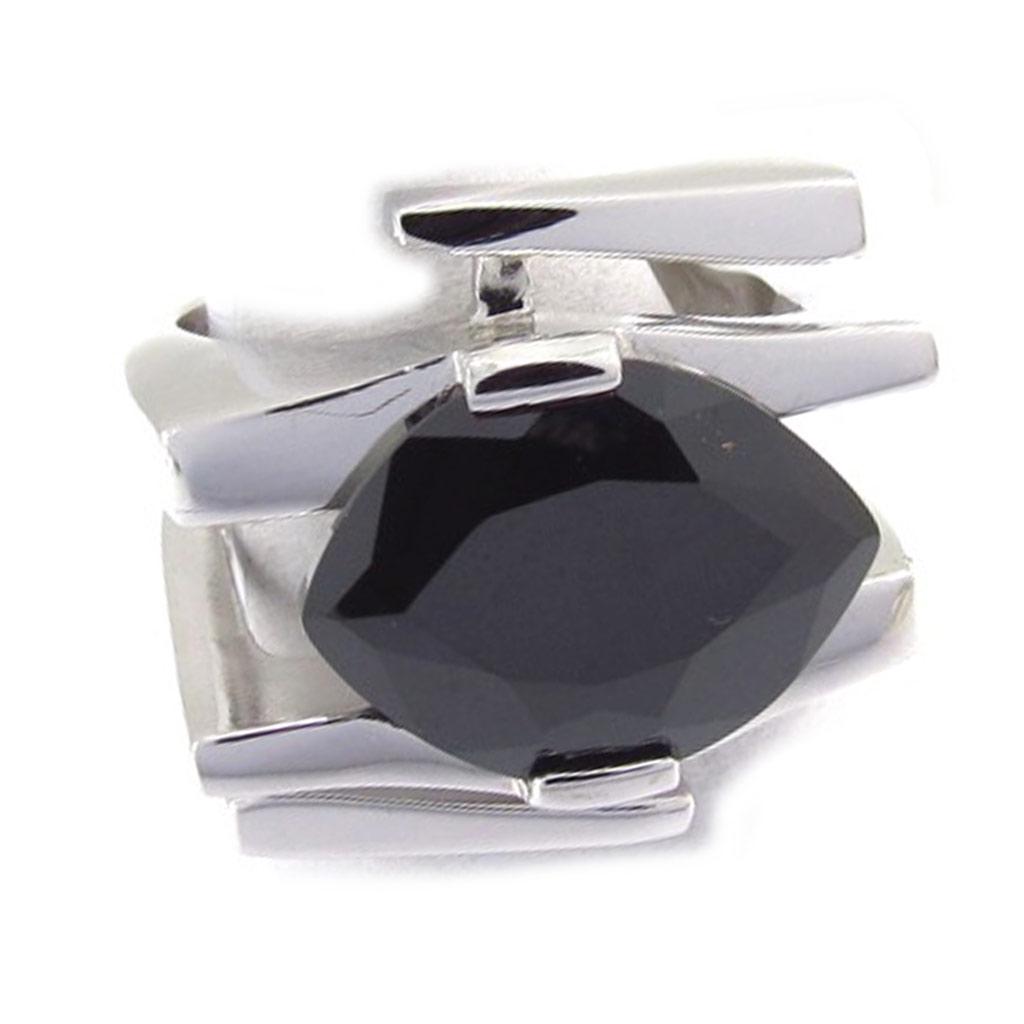 Black White 'Chloé' Silver Ring