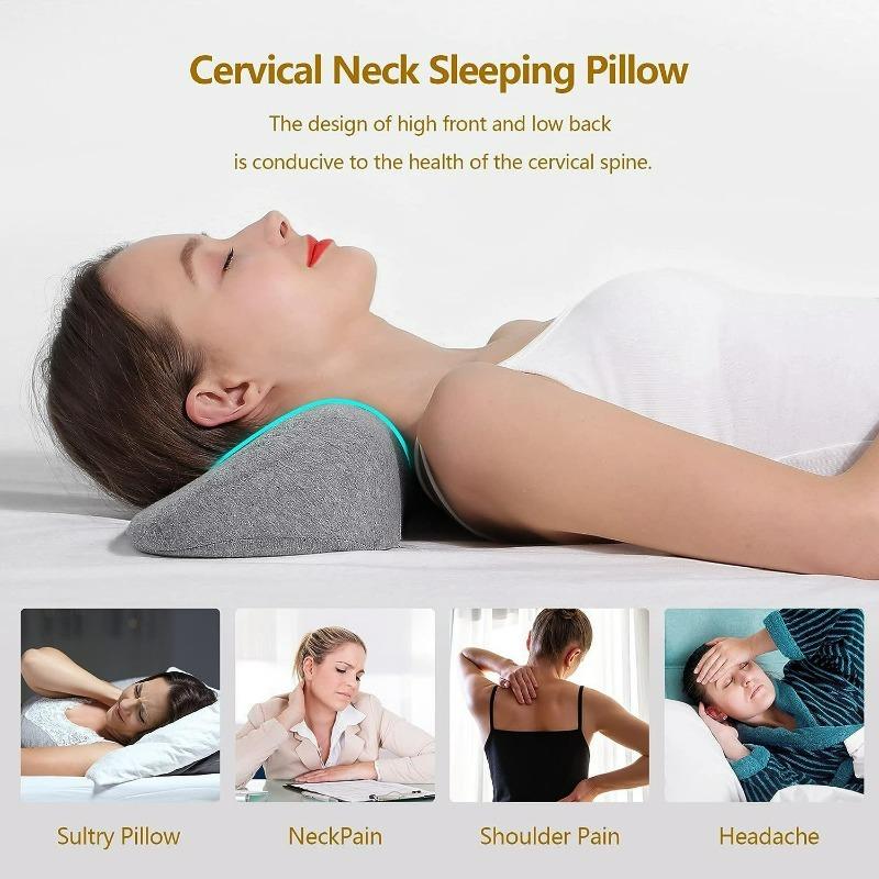 Ergonomic Memory Foam Cervical Pillow Contour Bed Pillow for Side Sleeper Orthopedic Neck Support Sleeping Cushion