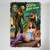 Creature from the Black Lagoon Vintage Metal Tin Sign Horror Movie Poster Art Retro Distressed Wall Decor for Man Cave Bar Cafe