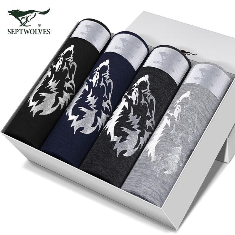 

Septwolves Men s Boxer Briefs 4-Pack 2XL