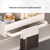 Kitchen Countertop Storage Rack with Dishcloth Holder, Drain Tray & Spice Rack