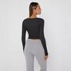 European & American Women's Slim-fit Milk Silk Long-sleeve Navel-baring T-shirt - Autumn Fashion Pullover.