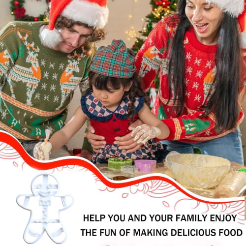 Homkilkn Christmas Cookie Cutter, Gingerbread Man Cookie Cutter, Gingerbread Man Cookie Cutter, Christmas Cookie Biscuit Mold | Christmas Gingerbread
