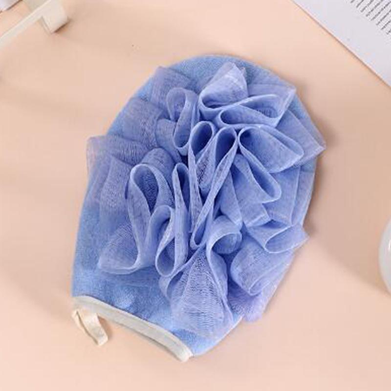 

Exfoliating Double-Sided Gloves Body Cleaning Bath Flower Bathroom Shower Ball Body Scrubber Bath Sponge Towel Bathroom Tool синий