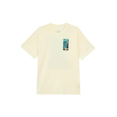 Casual Comfortable Loose Fit Vintage Design T-Shirt Men Tops Coconut-Milk FZ8094113