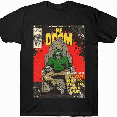 MF Doom tričko plagát tričko muži ženy deti mäkké krátky rukáv tričko čierne