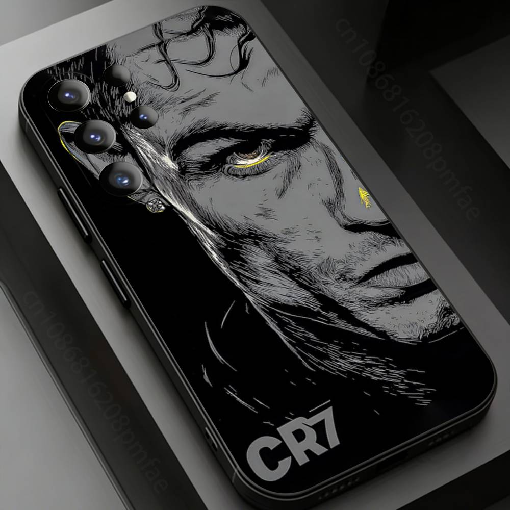 Fußball C-CR7 R-RonaldoS-S Handyhülle für Samsung Galaxy S24,25,26,23 22,21,S20 Plus Ultra FE weiche Fundas Hüllen