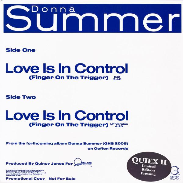 

Виниловая пластинка DONNA SUMMER Love Is In Control Finger On The T PROA1041PROMO Geffen Records 1982 США Танцевальная Электроника Б/у