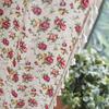 Jingga Rose Print Cotton Linen Semi-Blackout Rod Pocket Curtain