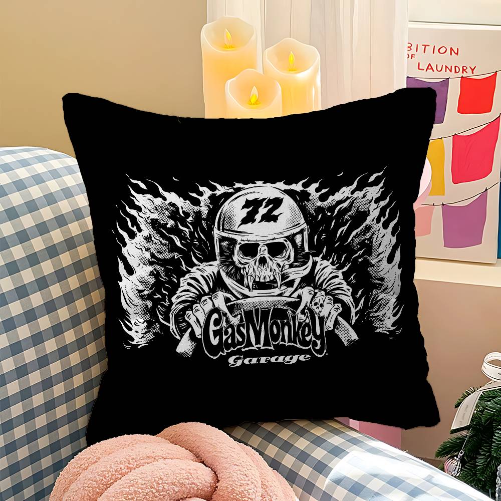 G-Gas M-Monkeys Garage Pillow Cover For Bedroom Room And Living Room Sofa Decorative Cushion Cover