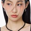 NIMBUS SHINE CROSS HOOP EARRINGS (S)