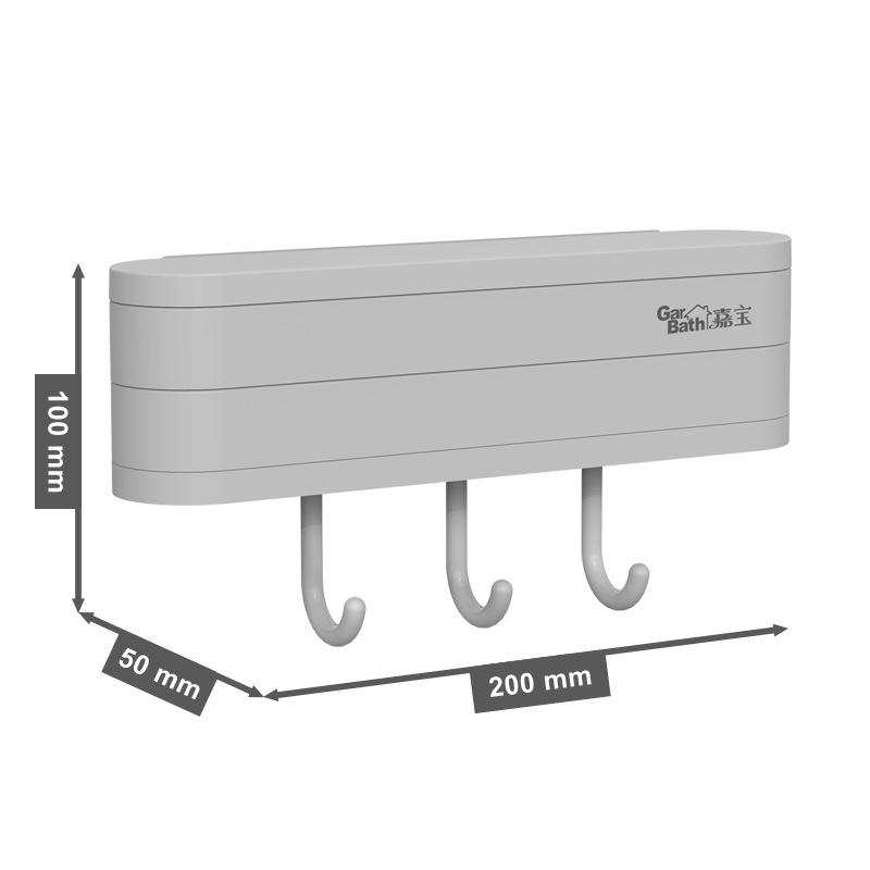 

Полка для умывальника, крючок для лицевой панели для туалетного полотенца, кухонная вешалка для раковины, бесплатная штамповка, складная стойка для умывальника серый