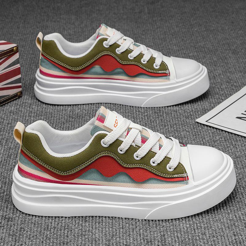 Pánské letní plátěné boty s prodyšnou síťovinou 2025: Ležérní, všestranné tenisky v korejském stylu