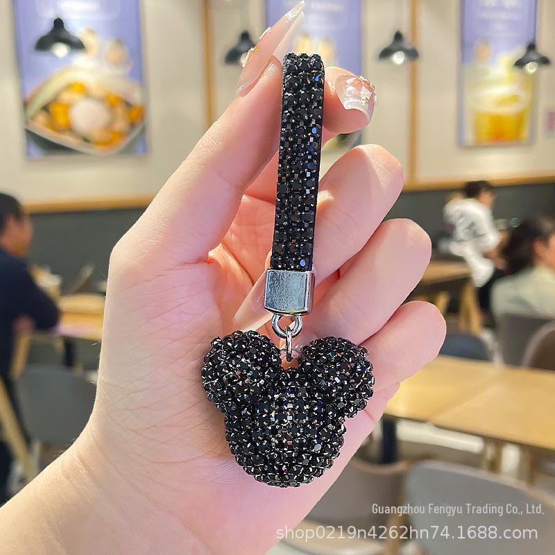 

Вишуканий милий діамантовий ведмідь брелок для автомобіля та багажу