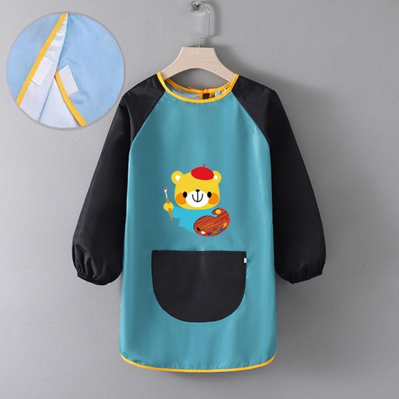 Toddler Bib Cover Painting Apron Coat for Kids Height 100-124cm Water Resistant Polyester, Easy Cleaning