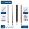 For iPad/iPhone iOS Android Devices,2 In 1 Metal Touch Stylus Pen,Portable,4 Colors Optional,for Writing,Drawing Note Taking 6