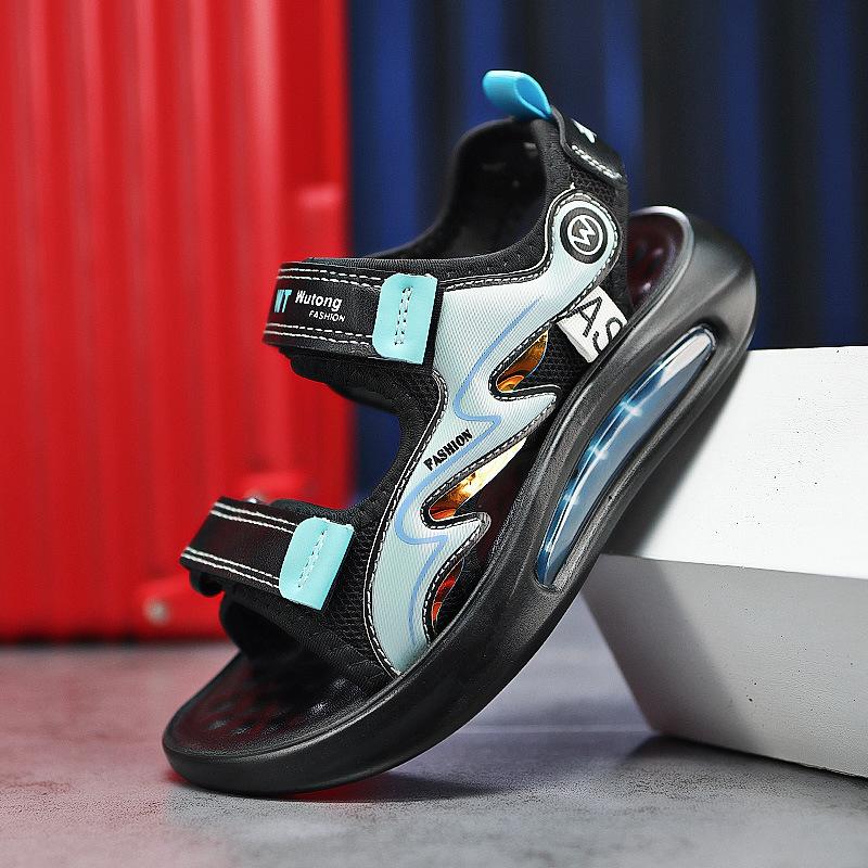 Boys sandals 24 new summer children's open-toed soft-soled non-slip air-cushioned beach shoes medium and large children's sports beach shoes