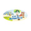 Stickers - HOLIDAY TRENDS - Long Live Retirement - 23x11 Cm - Blue