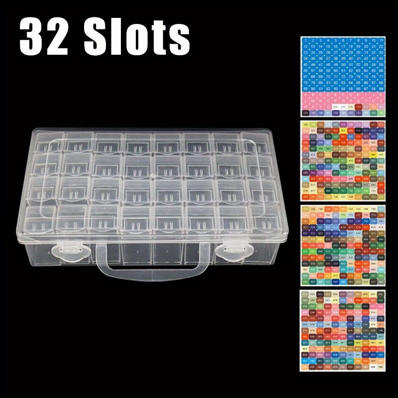 Aufbewahrungsbox aus Kunststoff DIY Diamantmalerei Perlen Charms Schmuckzubehör Organizerbox Transparent Rechteckig Perlenorganizer