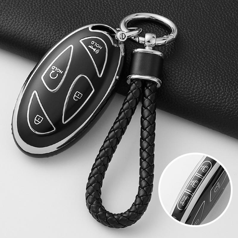 New Fashion TPU Car Key Case Cover Shell Fob For Hyundai Kona Ev Grandeur GN7 IONIQ 6 Protector Keyless Keychain Accessories