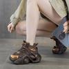 Super fire high-top dad shoes autumn and winter new thick-soled small velvet sports and leisure shoes