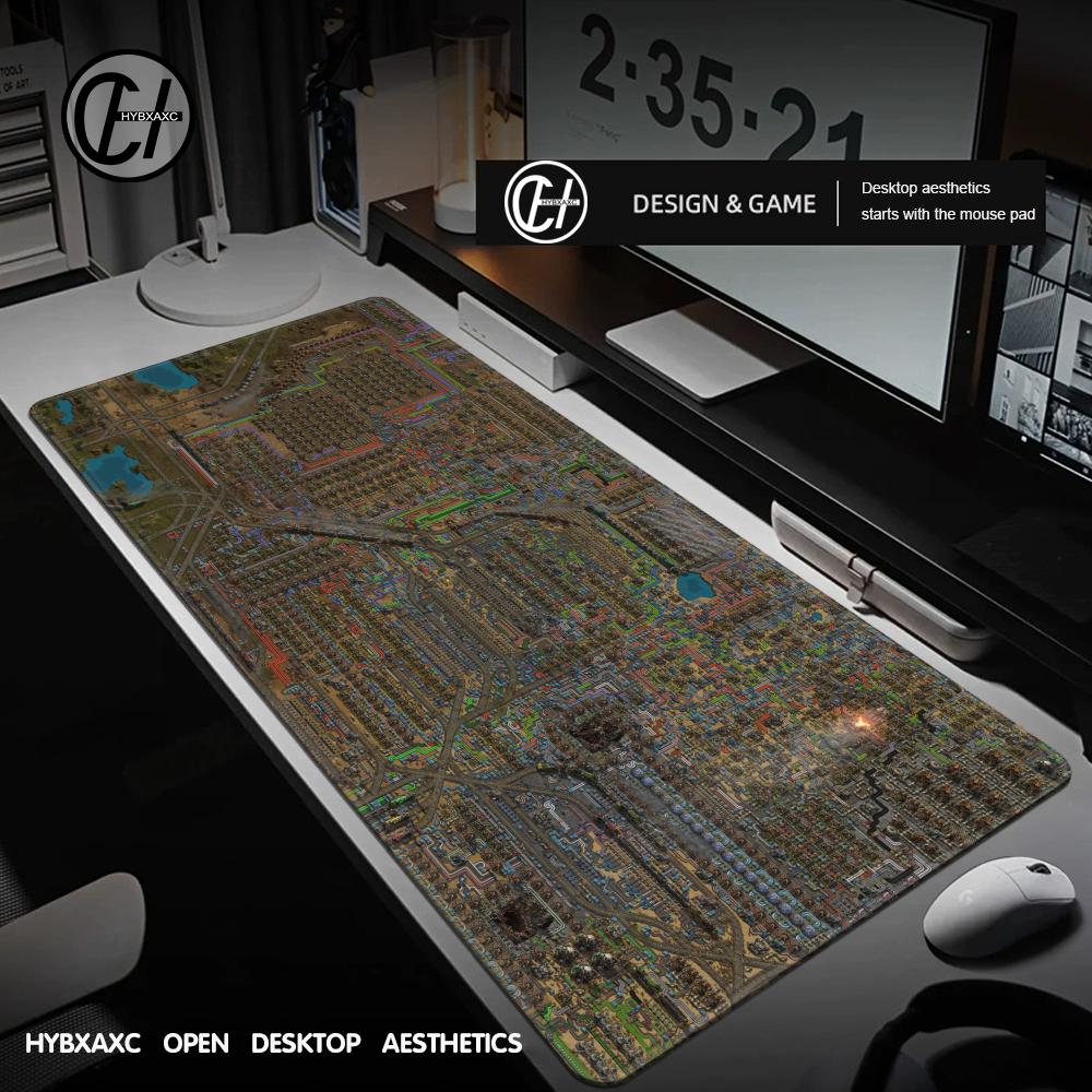 Factorio Teclado Mousepad Hot Selling Antislip Rubber Mouse Pad Popular Overlock Gaming All Size Edgelock Rubber Office Desk Mat