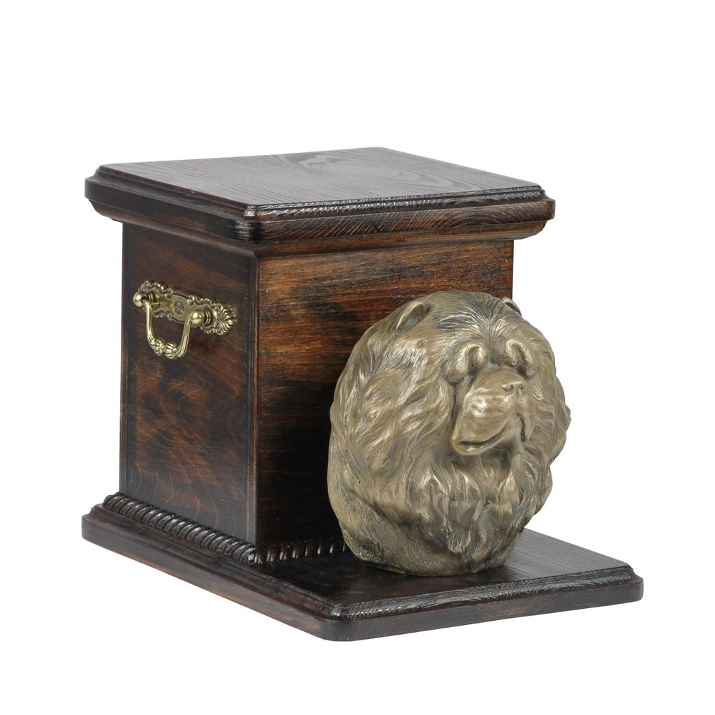 Chow Chow - Urne für Hundeasche mit einer Statuette, elegante Urne für einen Hund, einzigartige Urne mit einer Hundebüste der Marke Art-Dog