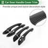 Car Door Handle Cover Trim for Hyundai Tucson 2016- Carbon Fiber Black