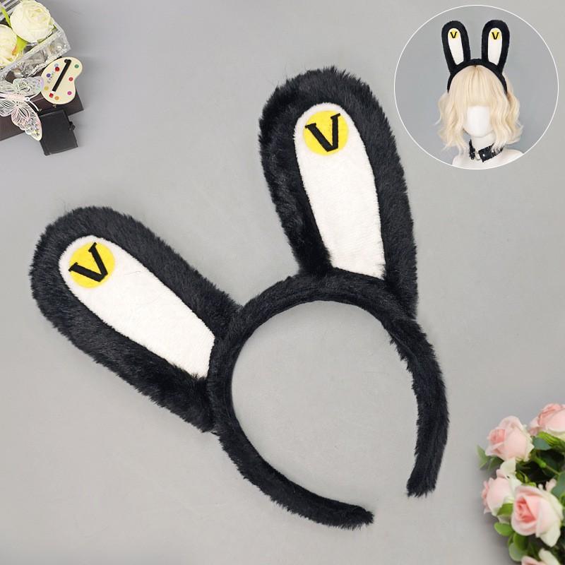 Plush Rabbit Ear Headband Cosplay Accessory Anime Conventions Sweet Kawaii Style Hair Clip