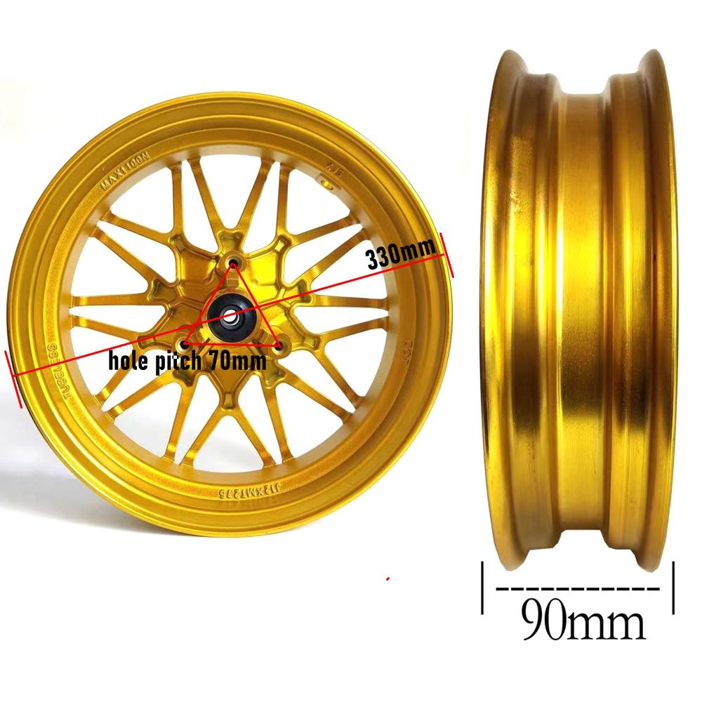 12*2.75 inch-7.0 Electroplate Aluminum Wheel Hub Motorcycle Front Rim For Yamaha Aerox BWS RSZ FORCE M3 Monkey Ninebot NIU N1S