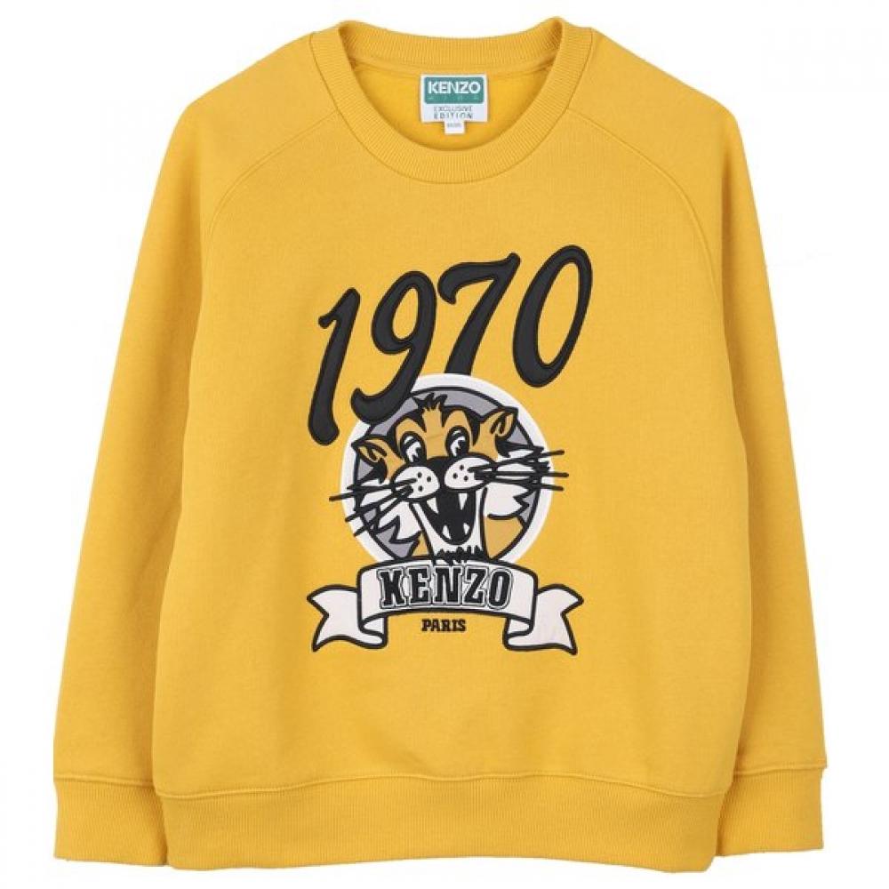 Kenzo Kids Festive Cap 25fw Festival Sweatshirt [junior 14age] Z256afwf21 Yellow 14A~ 164CM