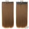 MERISIHAIR Women Fashion Long Straight Synthetic Fiber Hair Extensions 5 Clips Invisible Hairpiece for Daily Wear