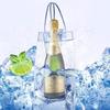3PCs Portable Clear PVC Coolers Sleeves for Bottles Waterproof Ice Wine Bag with Handle Perfect for Travel and Gifting