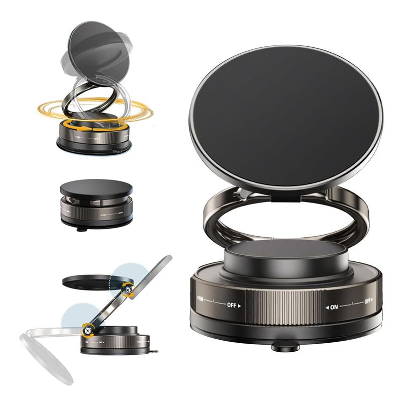 Folding Strong Magnet Magnetic Phone Holder 360° Rotation Desk Car Vacuum Suction Windshield Dashboard Mobile Holder 2025